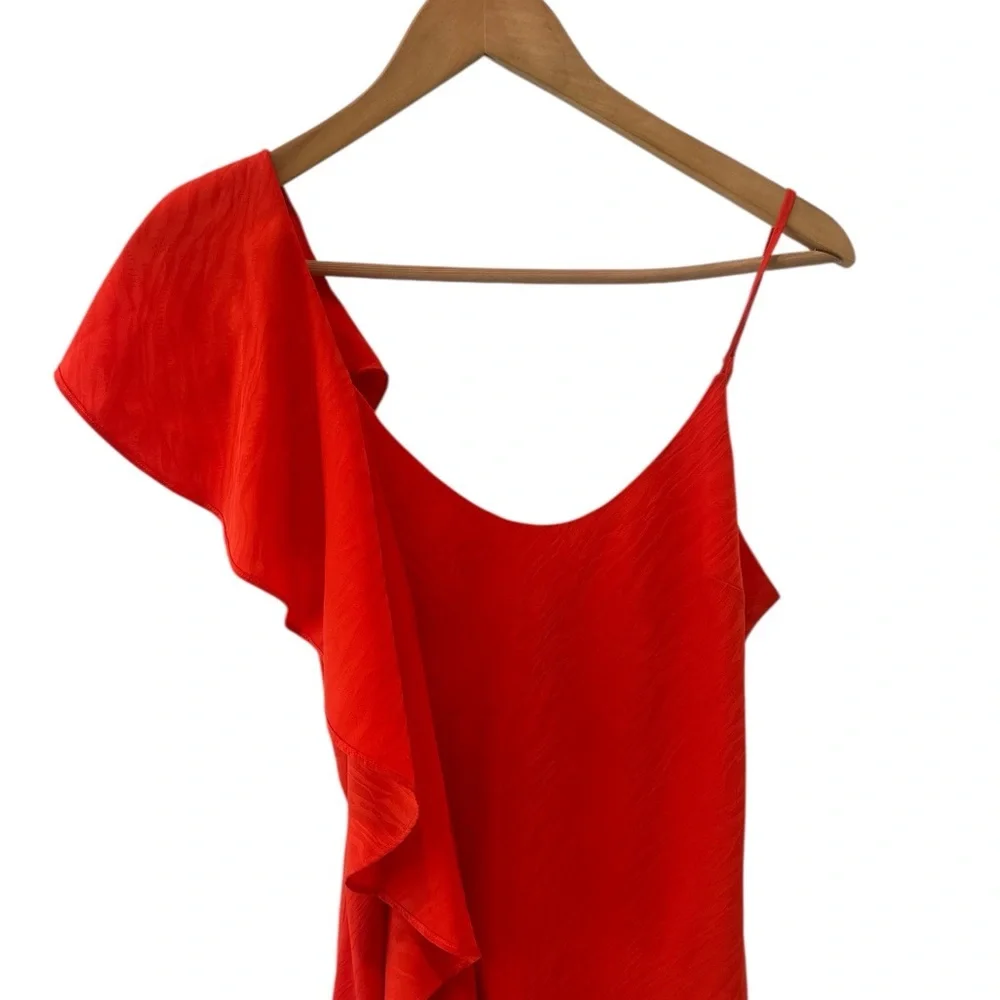 House Of Harlow x Revolve Georgeta Printed Mini Dress in Bright Coral - Picture 4 of 14